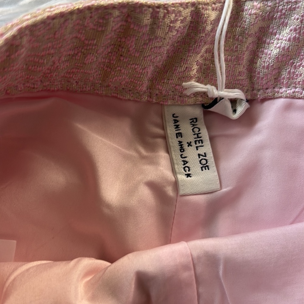 Rachel Zoe X Janie and Jack Toddler Girls Wide Leg Pink Metallic Print Pants - Picture 5 of 5